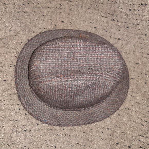 SETSON HARRIS TWEED-Fedora-SZ  7 3/8-Handwoven Scottish Wool-Red/Purple/Gray-NWT - Picture 5 of 7